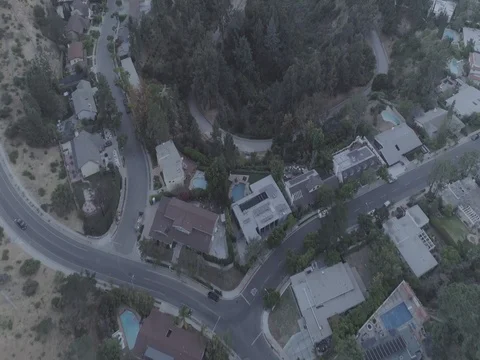 Drone Footage - Hollywood Sign Stock Footage 77051663