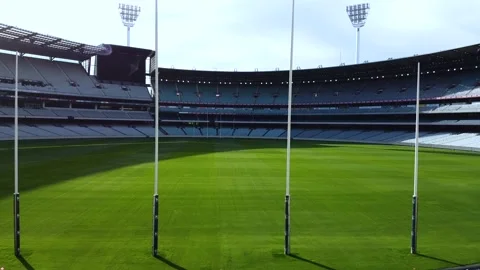 Drone footage inside the Melbourne Cricket Ground (MCG Stadium), Victoria, Stock Footage 148728634