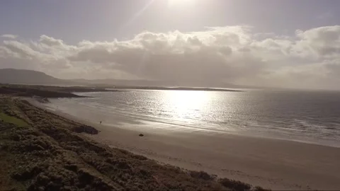 Drone footage of Irish beach. 動画素材 201613191