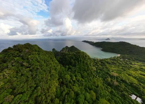 Drone Footage at Koh Phi Phi in Thailand Stock Photos