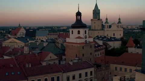 Drone footage of Lublin old architecture. 動画素材 106950259