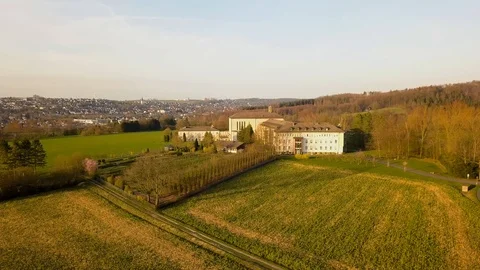 Drone Footage Monastery Stock Footage 126656299