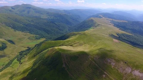 Drone footage of mountain range Stock Footage 78760754