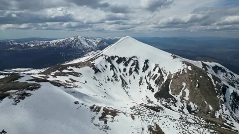 A drone footage of mountains Hoverla and Petros on a background. aerial vie.. Stock Footage 242811663
