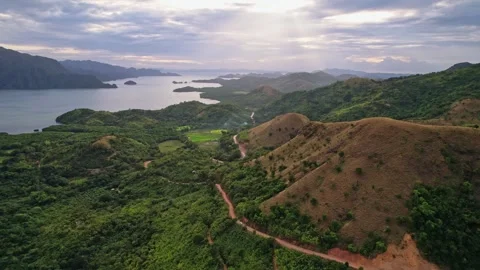 Drone Footage of Mountains in the philippines Stock Footage 243284201