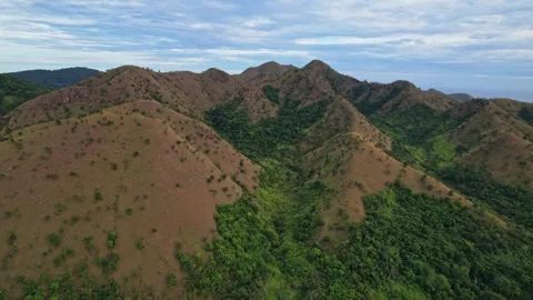 Drone Footage of Mountains in the philippines Stock Footage 243284374