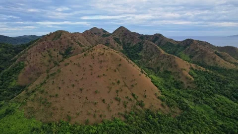 Drone Footage of Mountains in the philippines Stock Footage 243284399