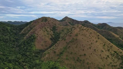Drone Footage of Mountains in the philippines Stock Footage 243284895