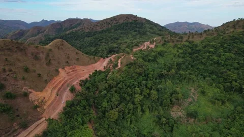 Drone Footage of Mountains in the philippines Video stock 243285045