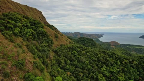 Drone Footage of Mountains in the philippines Stock Footage 243286232