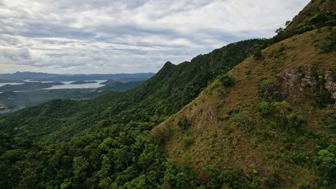 Drone Footage of Mountains in the philippines Stock Footage 243286266