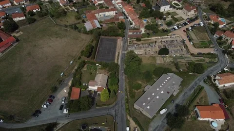 Drone Footage Moving Forward Over French Hills and Village Video stock 331709134