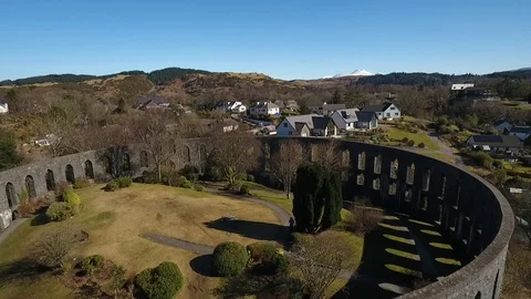 Drone footage of Oban Stock Footage 127172014