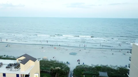 Drone Footage over myrtle beach Video stock 224409341