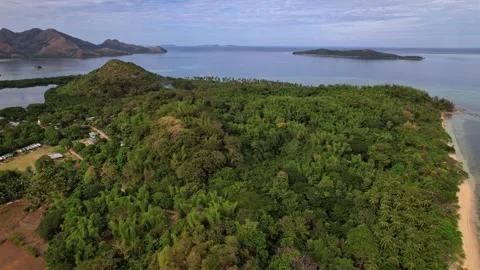 Drone footage of philippines coastline Stock Footage 250356091
