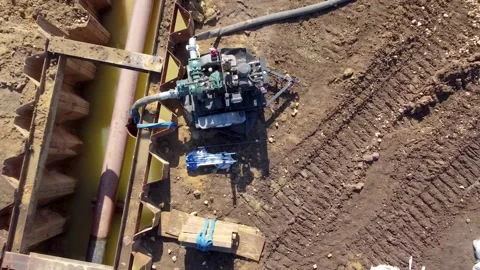 Drone Footage of Pipeline Construction Stock Footage 201157736