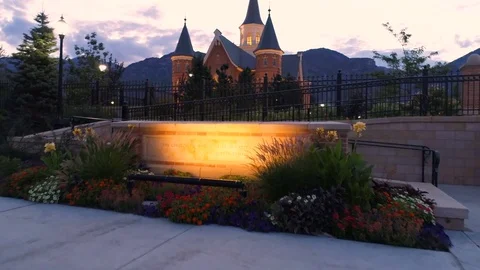Drone Footage of Provo Temple Stock Footage 79796012