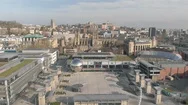 Drone Footage Of A Quiet City During Coronavirus Pandemic - Bristol Uk Stock Footage