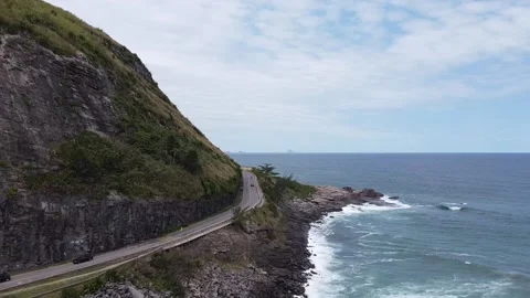Drone Footage - Rio De Janeiro - Brazil - Beach - Ocean   01 Stock Footage