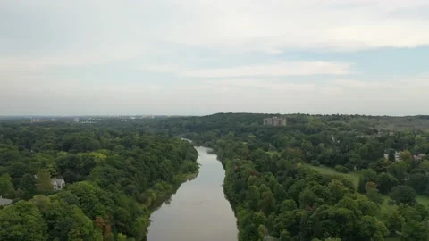 Drone footage river Stock Footage 212105750