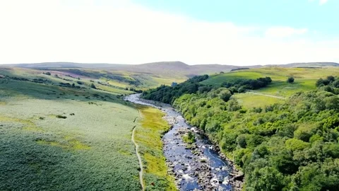 Drone footage of a river Stock Footage 282409011