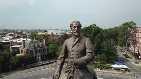 Drone Footage of Robert E. Lee Monument Stock Footage 134487515