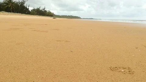 Drone footage of a sandy beach Stock Footage 103375358