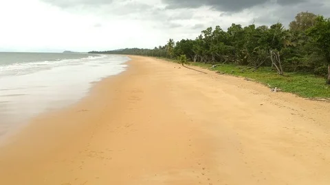 Drone footage of a sandy beach Stock Footage 103375916