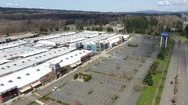 Drone Footage Of The Seattle Premium Outlets On The Reservation Near The Stock Footage