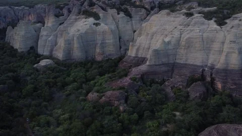 Drone Footage of Serra da Capivara National Park in Northeastern Brazil Stock Footage 336983334