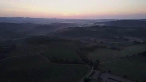 Drone footage of a small town surrounded by walls recorded in Italy (4K) Video stock 191042970