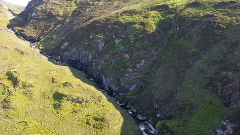 Drone footage, source of a waterfall Stock Footage 111657473