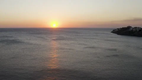 Drone Footage of a Sunset Stock Footage 218389596