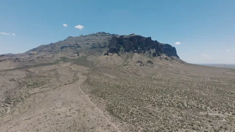 Drone footage of the superstition Mountains located in Arizona in the summer Stock Footage 341880230