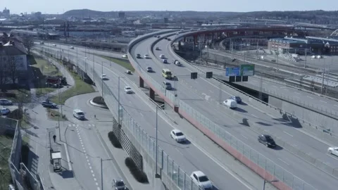 Drone footage of traffic Stock Footage 232888960