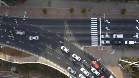 Drone Footage Traffic Jam 4K Stock Footage 104029101