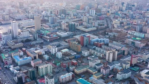 Drone footage of Ulaanbaatar Stock Footage 196397155
