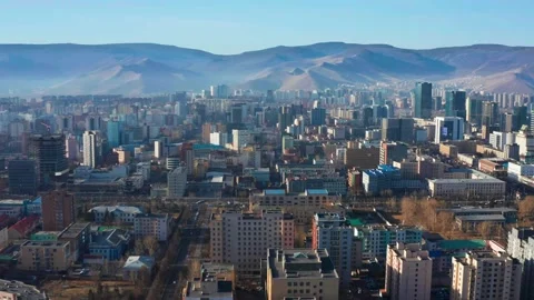 Drone footage of Ulaanbaatar Stock Footage 197274907