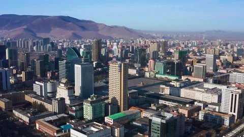Drone footage of Ulanbaatar 스톡 동영상 196397121