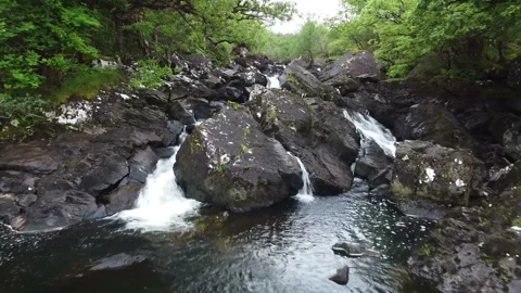 Drone Footage Waterfall Video stock 242900638