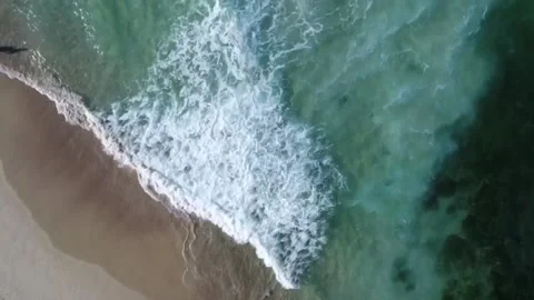 Drone Footage of Waves at The Beach Video stock 112468389