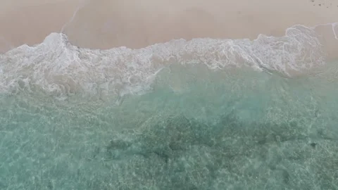 Drone Footage of the waves in Bermuda Stock Footage 313844078