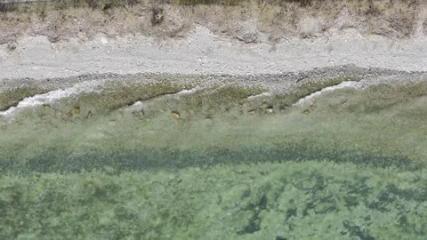 Drone Footage Of  Waves Bodensee Germany Stock Footage 265689687