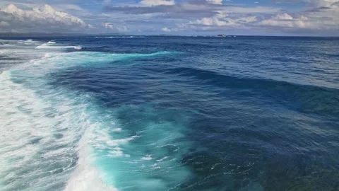 Drone Footage of waves as main subject in Philippines Stock Footage 245325126