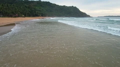 Drone Footage of waves as main subject in Philippines Vídeos de archivo 245395273