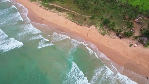 Drone Footage of waves as main subject in Philippines Stock Footage 245459530