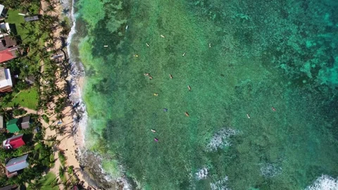 Drone Footage of waves as main subject in Philippines Stock Footage 245460107