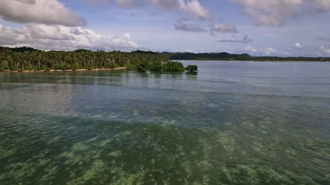 Drone Footage of waves as main subject in Philippines Stock Footage 245460202