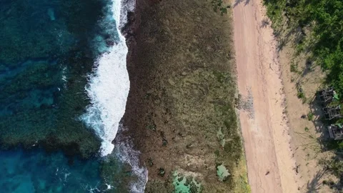 Drone Footage of waves as main subject in Philippines 스톡 동영상 245515342