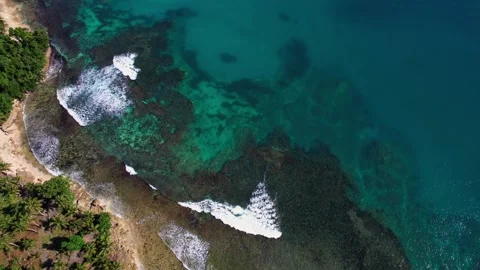 Drone Footage of waves as main subject in Philippines Stock-Footage 245517983